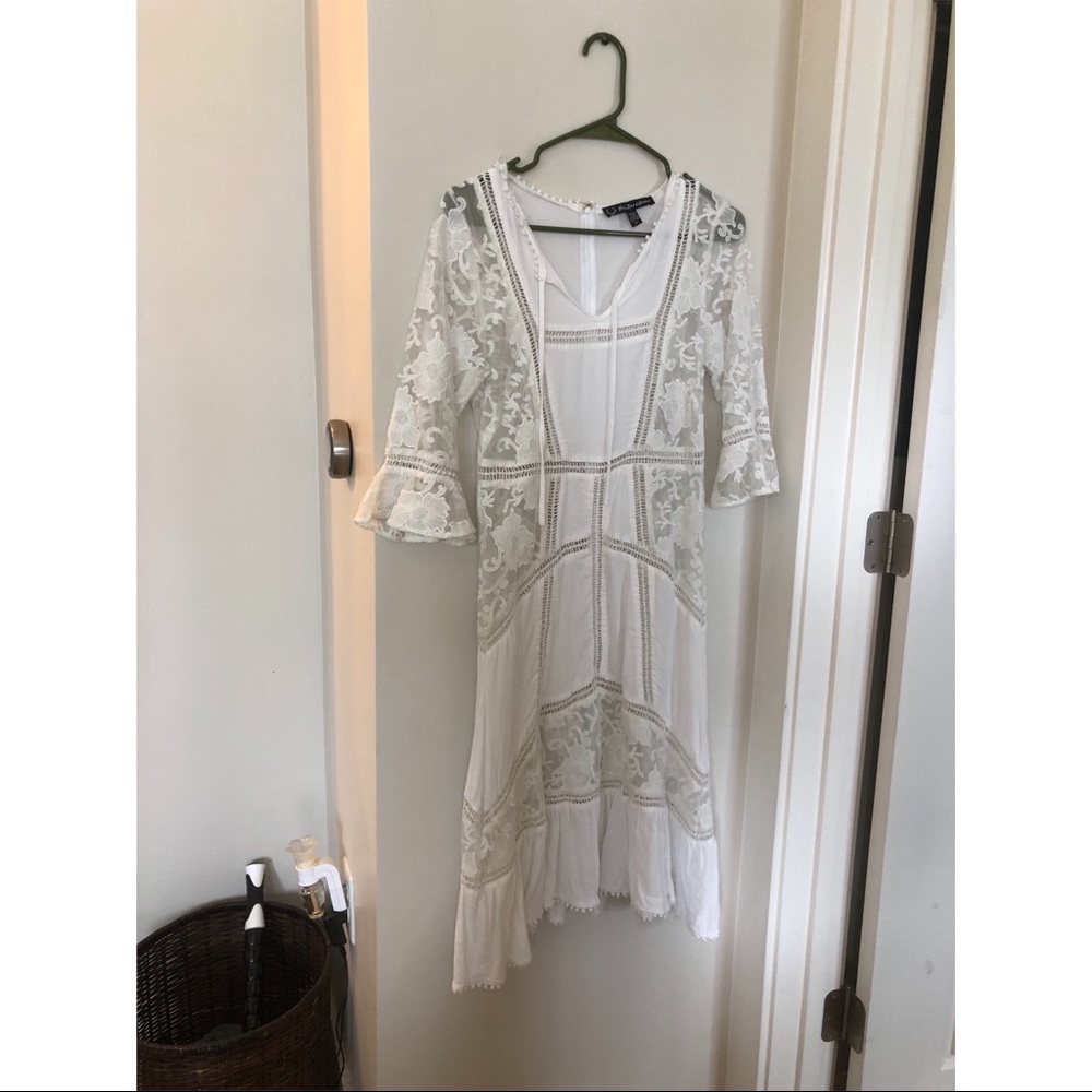 For LOVE & LEMONS White Lace Dress MEDIUM